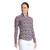 Alternate View 1 of Cocktail Print Cooling Sun Protection Quarter Zip Pull Over
